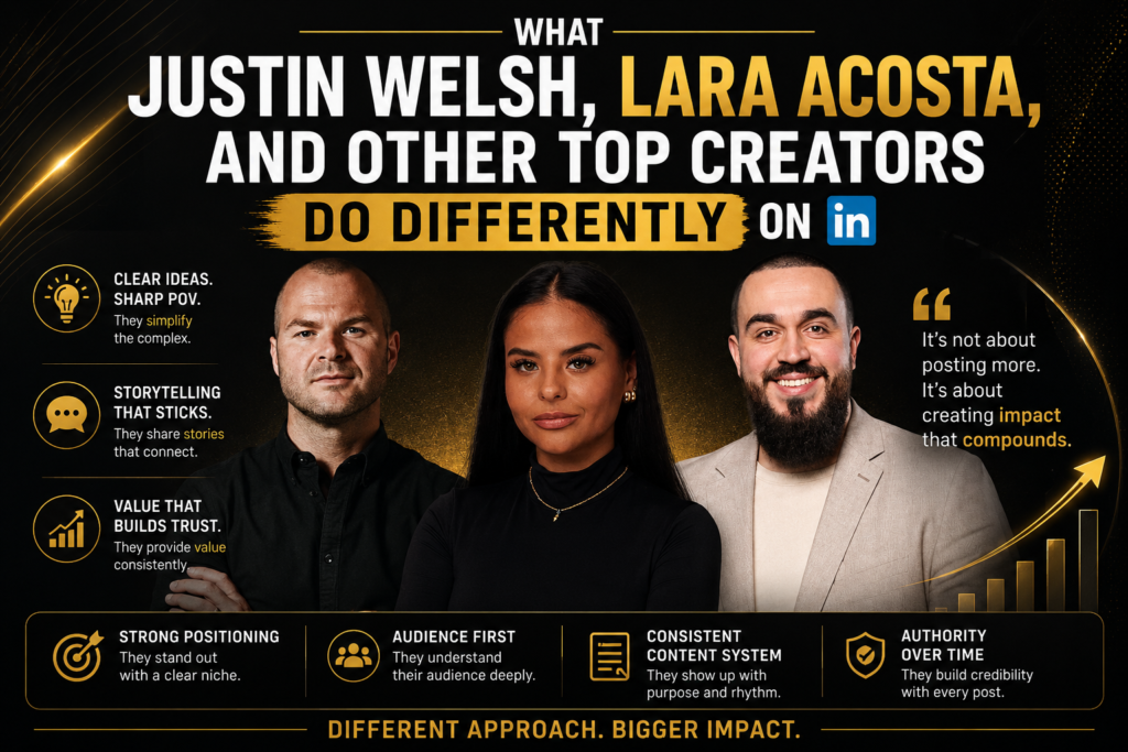 What Justin Welsh, Lara Acosta, and Other Top Creators Do Differently on LinkedIn